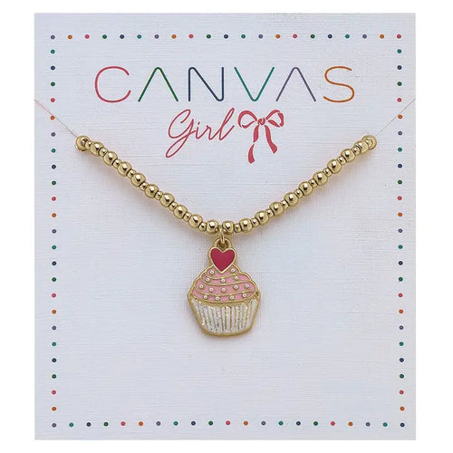 Canvas Livi Cupcake Children's Necklace