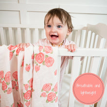 Load image into Gallery viewer, Blooming Elegance Muslin Swaddle Blanket
