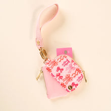 Load image into Gallery viewer, The Darling Effect Dynamic Duo Pouch Wristlet - Blushing Bows