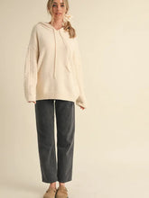 Load image into Gallery viewer, Alani Cable Knit Hoodie - Cream