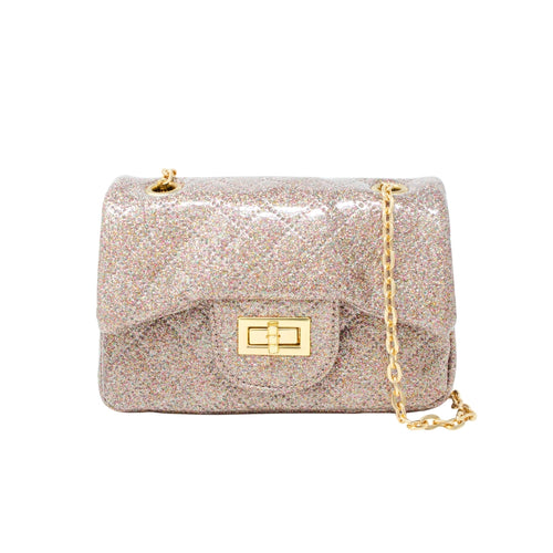 Classic Quilted Sparkle Children's Handbag - Rainbow