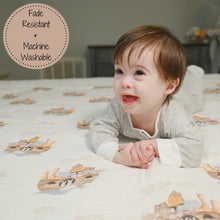 Load image into Gallery viewer, Noah's Ark Muslin Swaddle Blanket