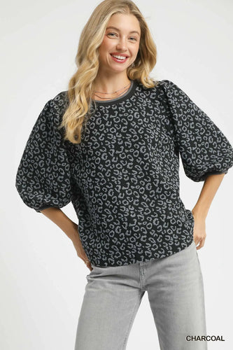 Charcoal Cheetah Top