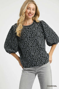 Charcoal Cheetah Top