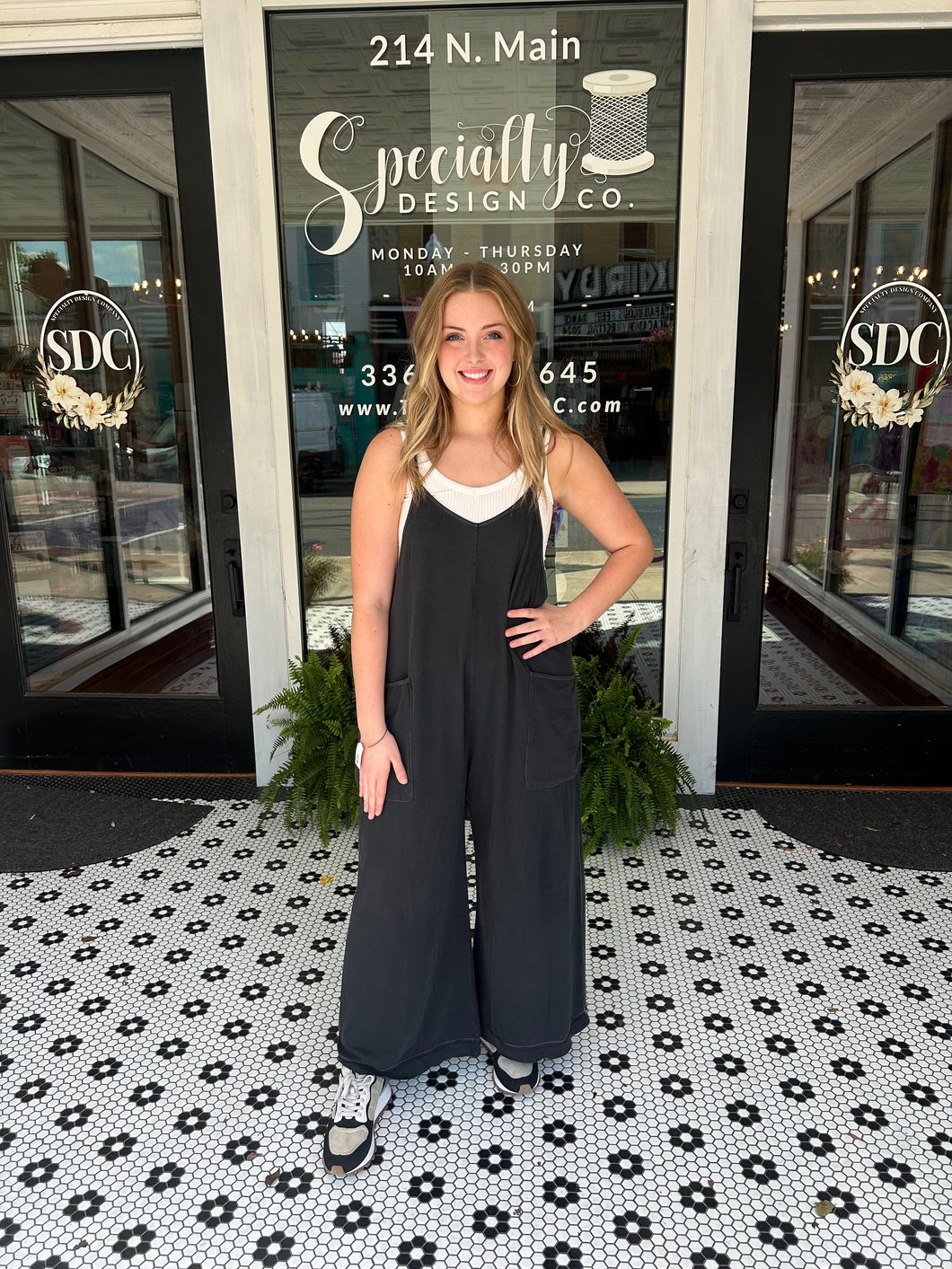 Free Spirit Wide Leg Jumpsuit - Black