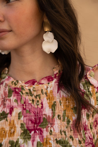 Meghan Browne Pada Earring - White