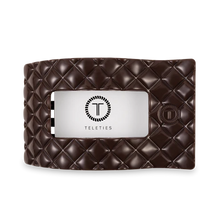Load image into Gallery viewer, Large Teleties Quilted Flat Rectangle Hair Clip - Truly Taupe