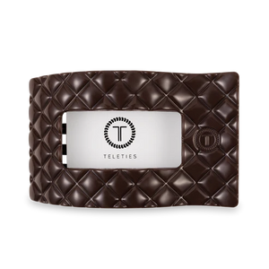 Large Teleties Quilted Flat Rectangle Hair Clip - Truly Taupe