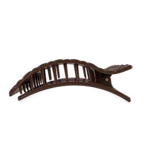 Large Teleties Quilted Flat Rectangle Hair Clip - Truly Taupe