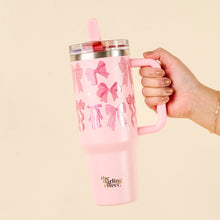 Load image into Gallery viewer, The Darling Effect Lifestyle Flip Straw Tumbler 40oz - Blushing Bows