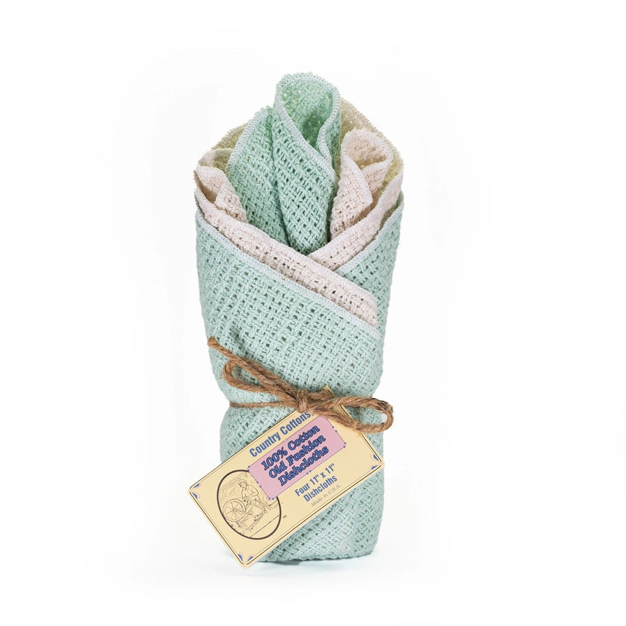 Country Cottons Old Fashioned Dishcloths - Set of 4