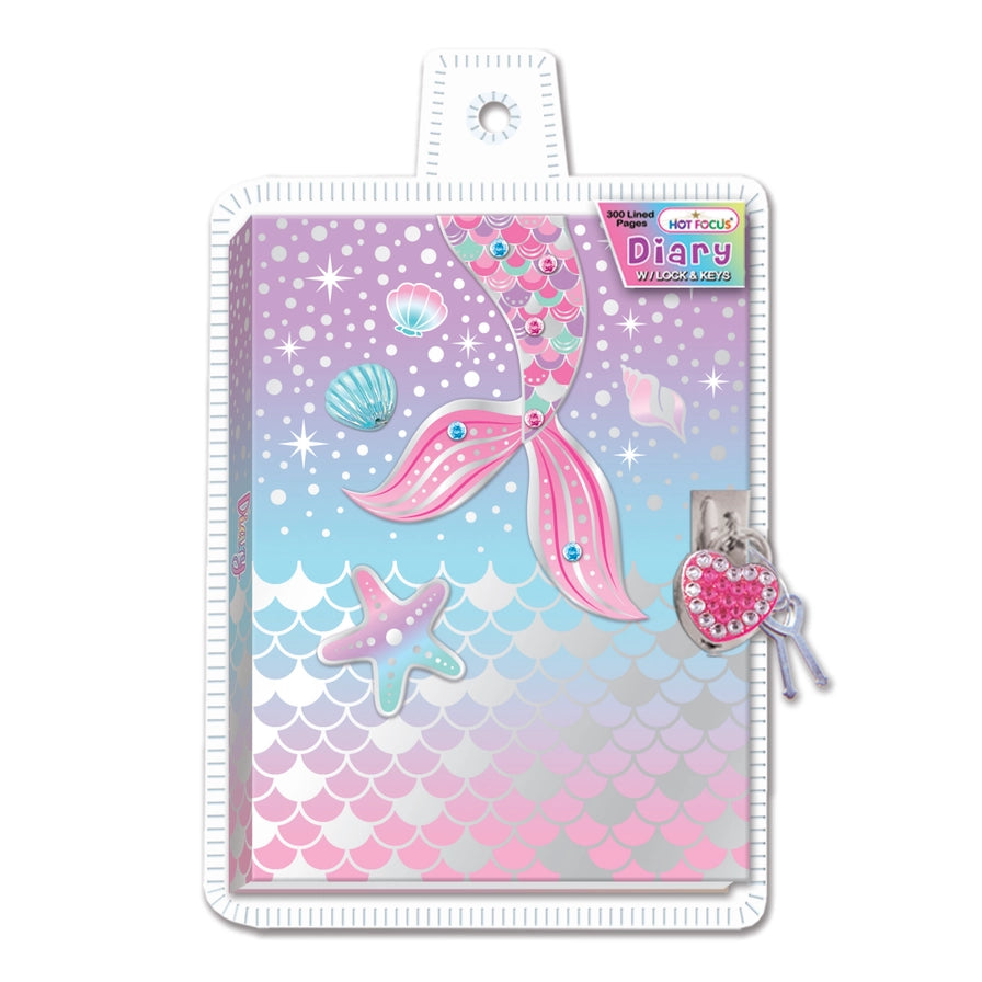 Girl's Lock & Key Diary - Mermaid Vibes