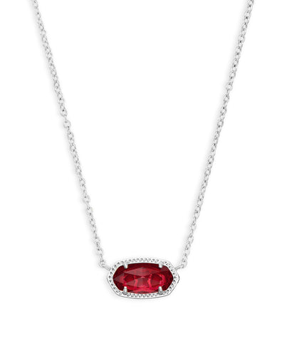 Kendra Scott Elisa Silver Pendant Necklace in Berry