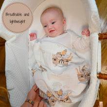 Load image into Gallery viewer, Noah's Ark Muslin Swaddle Blanket