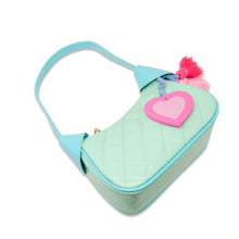 Load image into Gallery viewer, Classic Quilted Children&#39;s Shoulder Bag - Aqua Green