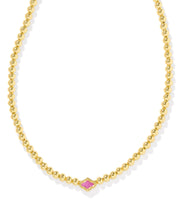 Load image into Gallery viewer, Kendra Scott Abbie Gold Beaded Necklace in Azalea Illusion