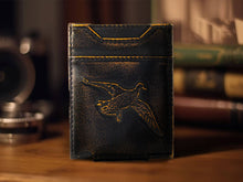 Load image into Gallery viewer, Mallard Burnished Leather Magnetic Front Pocket Wallet
