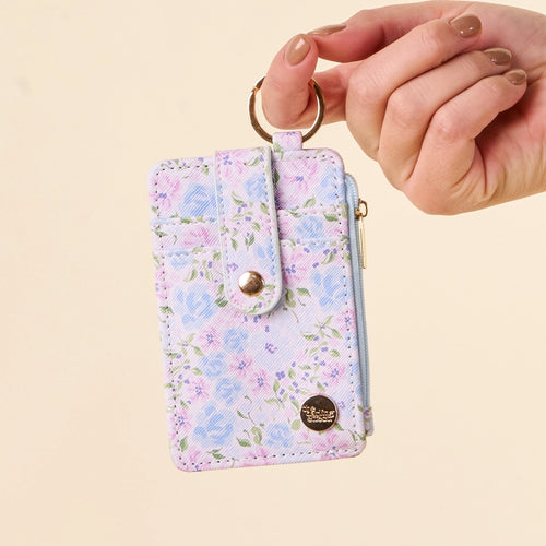 The Darling Effect Keychain Wallet - Secret Garden Blue