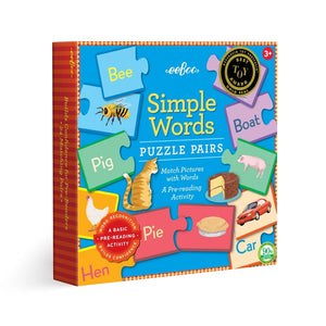 Children's Simple Words Puzzle Pairs