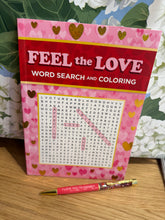 Load image into Gallery viewer, Valentine Word Search, Coloring, &amp; Pen Set - Gift Wrapped