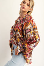 Load image into Gallery viewer, Regina Vintage Floral Blouse - Ruby