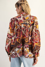 Load image into Gallery viewer, Regina Vintage Floral Blouse - Ruby