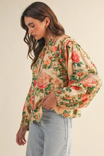 Load image into Gallery viewer, Kaylee Floral Top - Peach