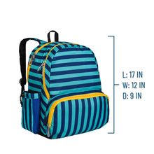 Load image into Gallery viewer, Kid&#39;s 17&quot; Backpack - Blue Stripes
