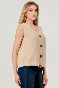 London Sweater Vest - Cream