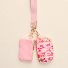 Load image into Gallery viewer, The Darling Effect Dynamic Duo Pouch Wristlet - Blushing Bows