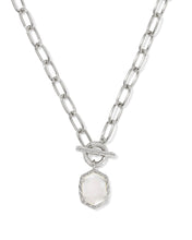 Load image into Gallery viewer, Kendra Scott Daphne Silver Chain Necklace in Ivory Mother of Pearl
