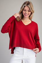 Load image into Gallery viewer, Teagan V-Neck Sweater - Merlot