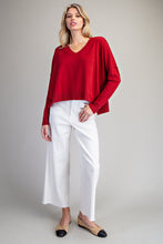 Load image into Gallery viewer, Teagan V-Neck Sweater - Merlot