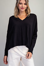 Load image into Gallery viewer, Teagan V-Neck Sweater - Black
