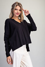 Load image into Gallery viewer, Teagan V-Neck Sweater - Black