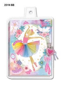 Dream Collection Girl's Lock & Key Diary - Ballerina Beauties