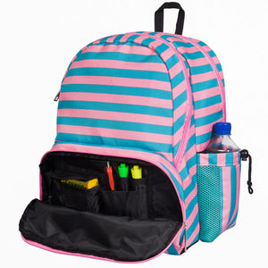 Kid's 17" Backpack - Pink Stripes