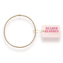 Load image into Gallery viewer, Beaded Blondes: 2MM Gold Bracelet - Standard 6.75"