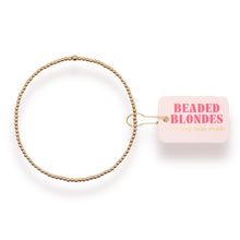 Load image into Gallery viewer, Beaded Blondes: 2MM Gold Beaded Bracelet: Extended 7.25 inch
