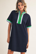 Load image into Gallery viewer, Fran Quarter Zip Dress - Navy