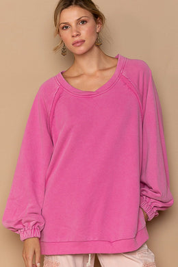 The Crissy Pullover - Peony Pink