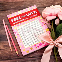 Load image into Gallery viewer, Valentine Word Search, Coloring, &amp; Pen Set - Gift Wrapped
