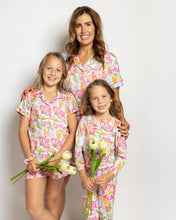 Load image into Gallery viewer, Girl's Summer Bouquet Sleep Shorts Set