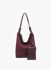 Load image into Gallery viewer, Harper Distressed Hobo - Dark Plum