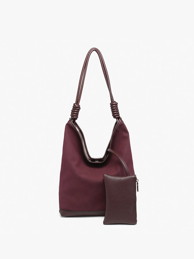 Harper Distressed Hobo - Dark Plum