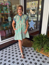 Load image into Gallery viewer, Emerald Stripes Dress