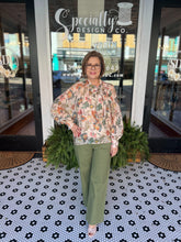 Load image into Gallery viewer, Charity Floral Top - Ecru