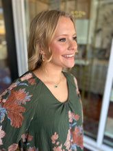 Load image into Gallery viewer, Jennifer Botanical Mini Dress - Olive