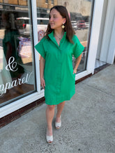 Load image into Gallery viewer, Cameron Button Up Dress - Green