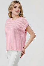 Load image into Gallery viewer, Caroline Cable Knit Top - Pink